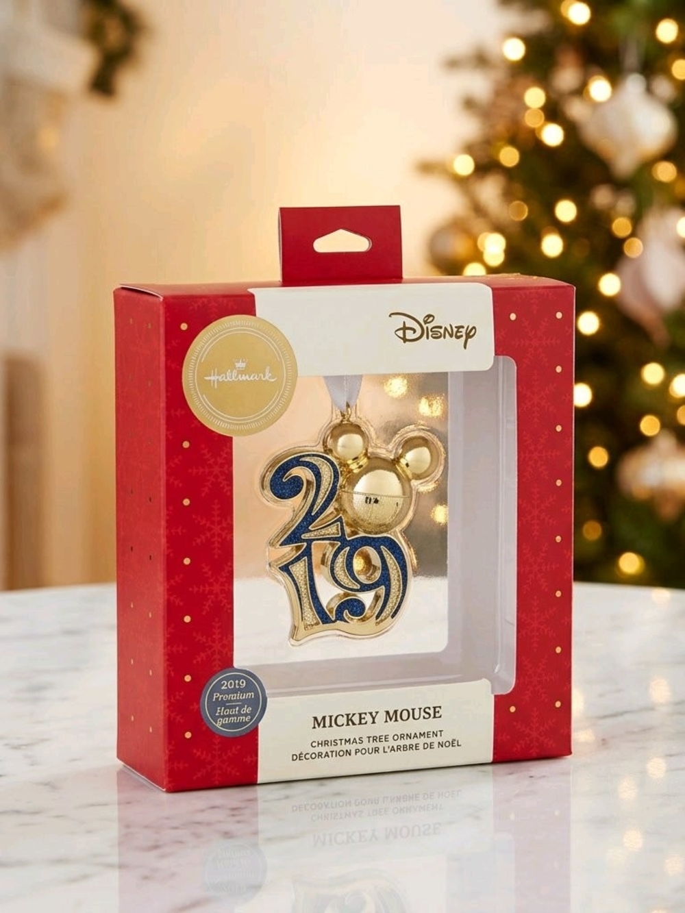 Hallmark Disney Mickey Mouse 2019 Premium Gold Metal Ornament
